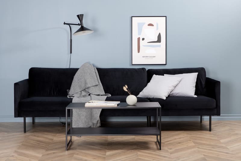 Zoom 3-sits Soffa i Sammet - Svart - Möbler - Soffa - Sammetssoffa