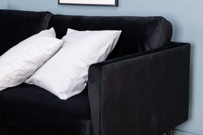 Zoom 3-sits Soffa i Sammet - Svart - Möbler - Soffa - Sammetssoffa