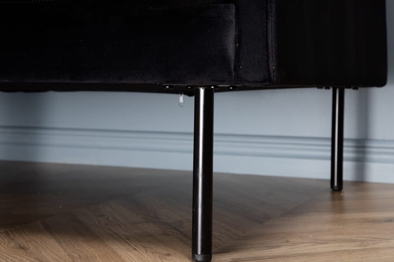 Zoom 3-sits Soffa i Sammet - Svart - Möbler - Soffa - Sammetssoffa