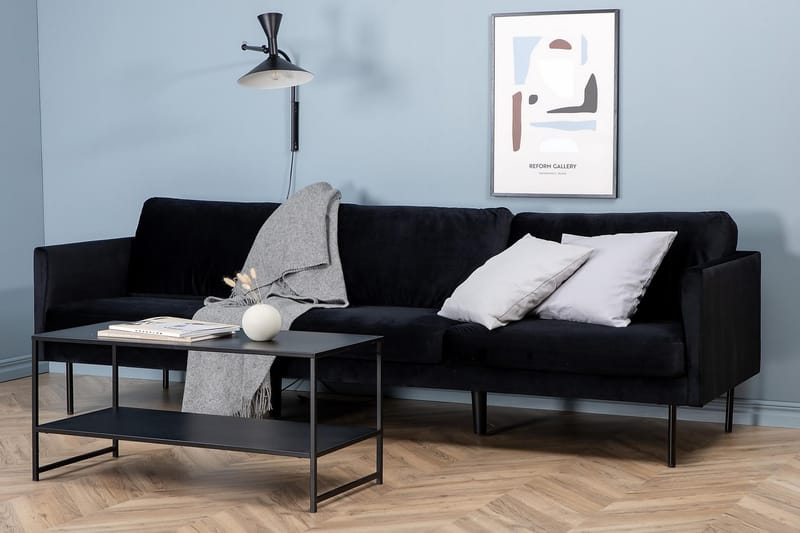 Zoom 3-sits soffa - Svart - 3 sits soffa