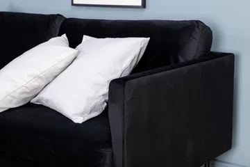Zoom 3-sits Djup Soffa 262 cm i Sammet - Svart - Möbler - Soffa - 3 sits soffa
