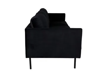 Zoom 3-sits Djup Soffa 262 cm i Sammet - Svart - Möbler - Soffa - 3 sits soffa