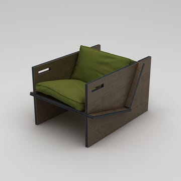 Öronlappsfåtölj Homitis Winner (74 x 57 x 92 cm) Grön - Svart och grön - Möbler - Stolar & fåtöljer - Fåtölj