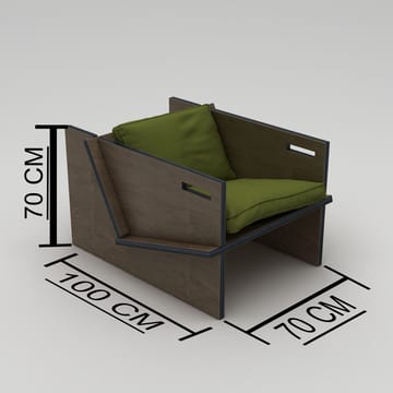 Öronlappsfåtölj Homitis Winner (74 x 57 x 92 cm) Grön - Svart och grön - Möbler - Stolar & fåtöljer - Fåtölj