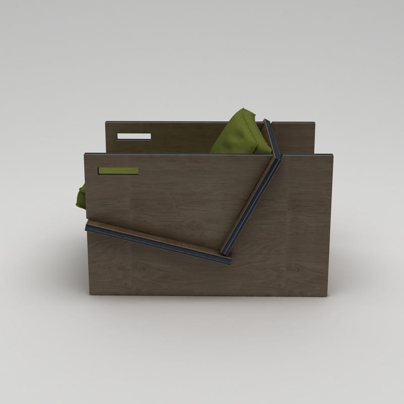 Öronlappsfåtölj Homitis Winner (74 x 57 x 92 cm) Grön - Svart och grön - Möbler - Stolar & fåtöljer - Fåtölj