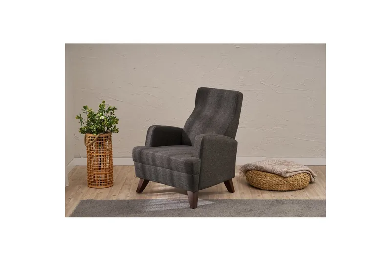 1-sits soffa Iroulport Antracit - Antracit - Möbler - Stolar & fåtöljer - Fåtölj