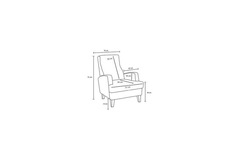 1-sits soffa Iroulport Antracit - Antracit - Möbler - Stolar & fåtöljer - Fåtölj