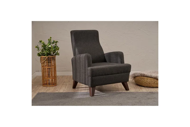 1-sits soffa Iroulport Antracit - Antracit - Möbler - Stolar & fåtöljer - Fåtölj