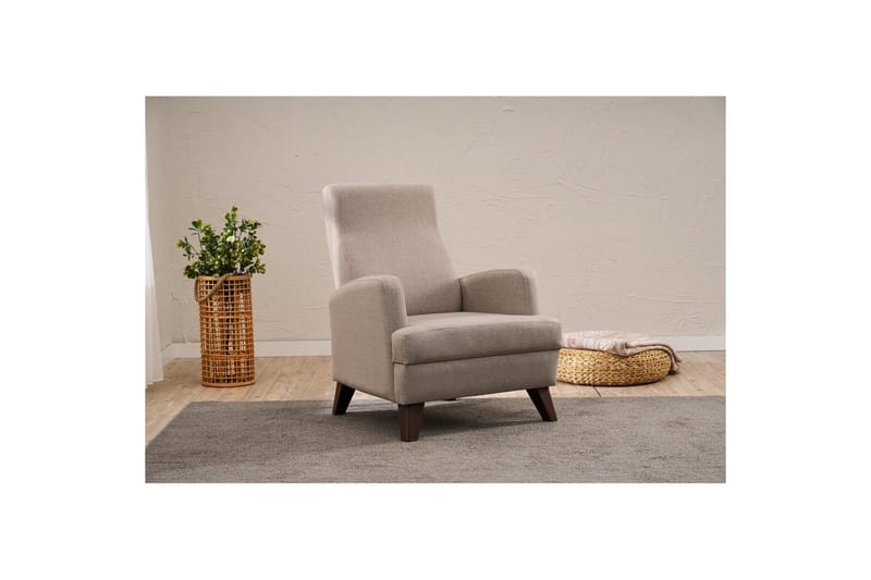 1-sits soffa Iroulport Beige - Beige - Möbler - Stolar & fåtöljer - Fåtölj