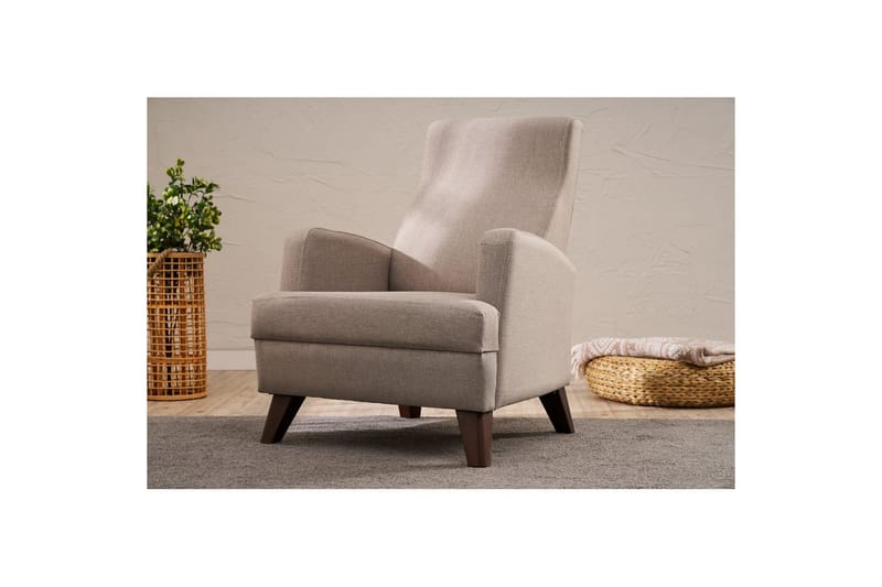 1-sits soffa Iroulport Beige - Beige - Möbler - Stolar & fåtöljer - Fåtölj