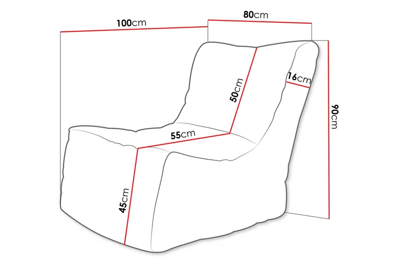 Afridi Sittsäck 80 cm 90x - Rosa - Möbler - Stolar & fåtöljer - Sittsäck & sackosäck