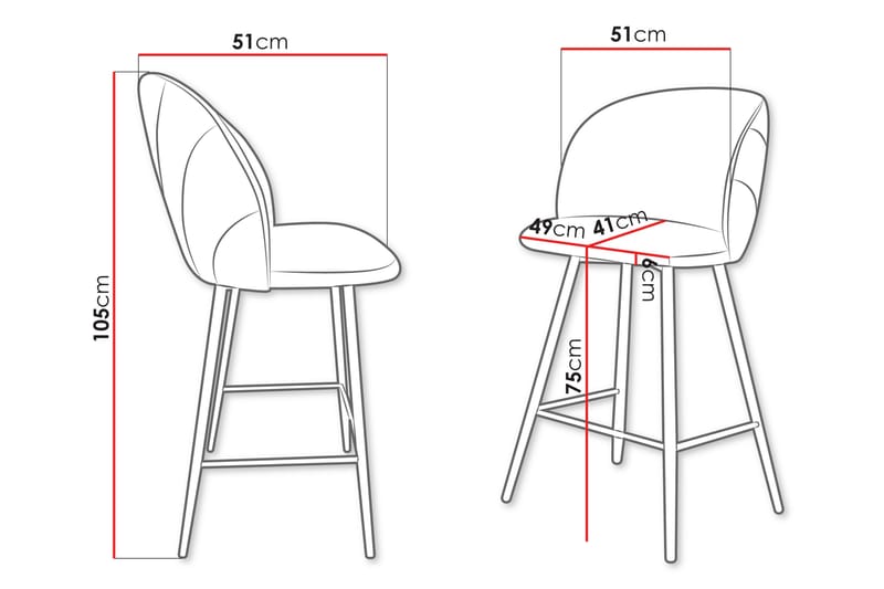 Aikka Barstol 105 cm - Grå - Möbler - Stolar & fåtöljer - Barstol & barpall