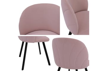 Akitomo Matstol i Tyg med Metallben - Beige - Möbler - Stolar & fåtöljer - Matstol & köksstol