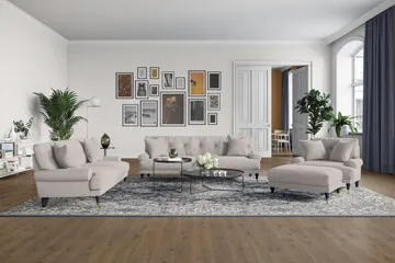 Andrew Loveseat - Beige/Mässing - Möbler - Stolar & fåtöljer - Fåtölj