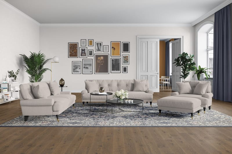 Andrew Loveseat - Beige/Mässing - Möbler - Stolar & fåtöljer - Fåtölj