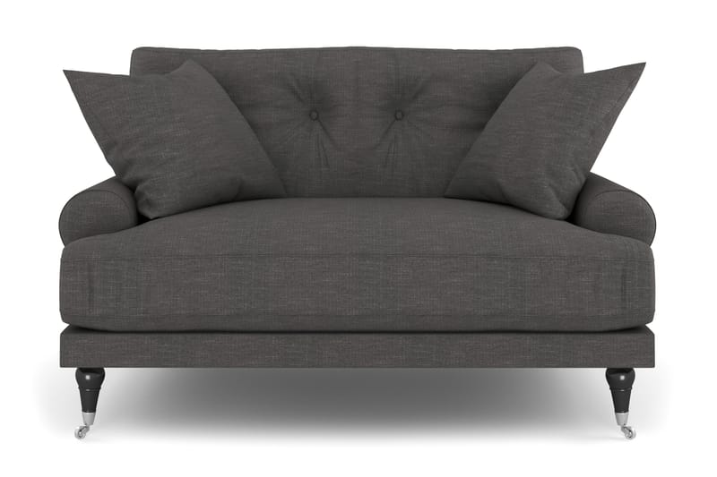 Andrew Loveseat - Mörkgrå/Krom - Möbler - Stolar & fåtöljer - Fåtölj