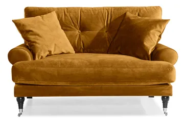 Andrew Loveseat Sammet - Amber/Krom - Möbler - Stolar & fåtöljer - Fåtölj
