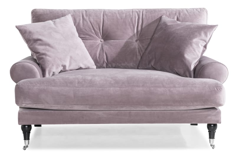Andrew Loveseat Sammet - Lila/Krom - Möbler - Stolar & fåtöljer - Fåtölj