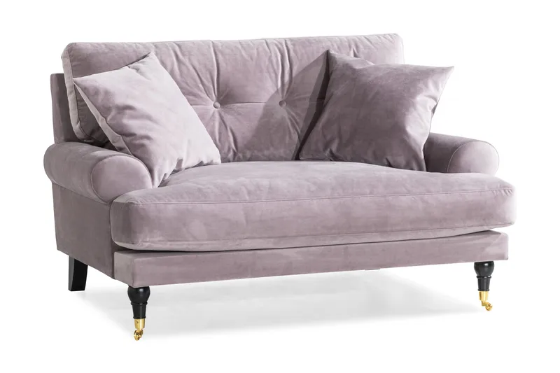 Andrew Loveseat Sammet - Lila/Mässing - Möbler - Stolar & fåtöljer - Fåtölj