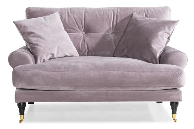 Andrew Loveseat Sammet - Lila/Mässing - Möbler - Stolar & fåtöljer - Fåtölj