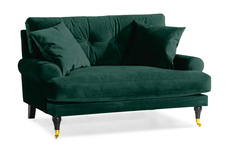 Andrew Loveseat Sammet - Mörkgrön/Mässing - Möbler - Stolar & fåtöljer - Fåtölj