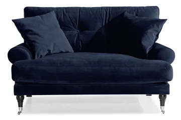 Andrew Loveseat Sammet - Midnattsblå/Krom - Möbler - Stolar & fåtöljer - Fåtölj