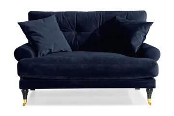 Andrew Loveseat Sammet - Midnattsblå/Mässing - Möbler - Stolar & fåtöljer - Fåtölj