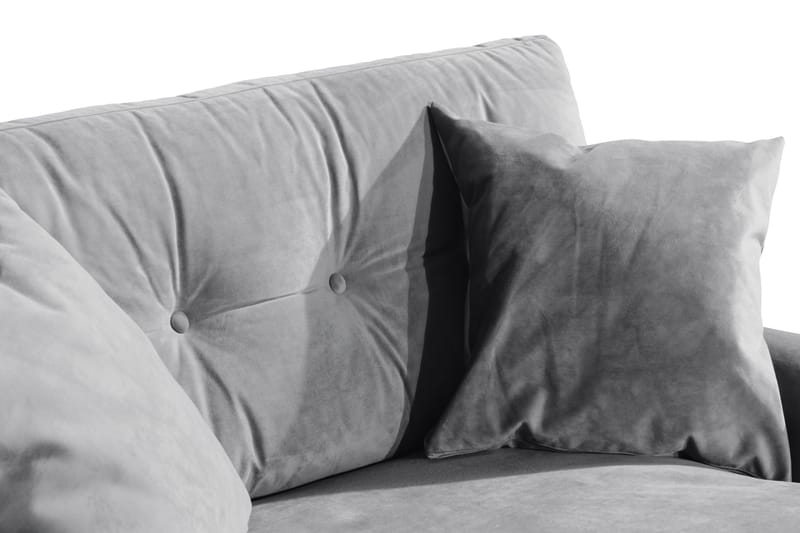 Andrew Loveseat Sammet - Silvergrå/Krom - Möbler - Stolar & fåtöljer - Fåtölj