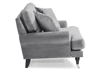 Andrew Loveseat Sammet - Silvergrå/Krom - Möbler - Stolar & fåtöljer - Fåtölj