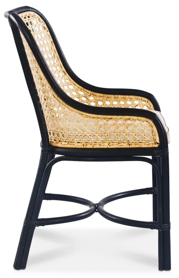 Anton matstol i rotting med dyna - Svart/rotting - Möbler - Stolar & fåtöljer - Matstol & köksstol