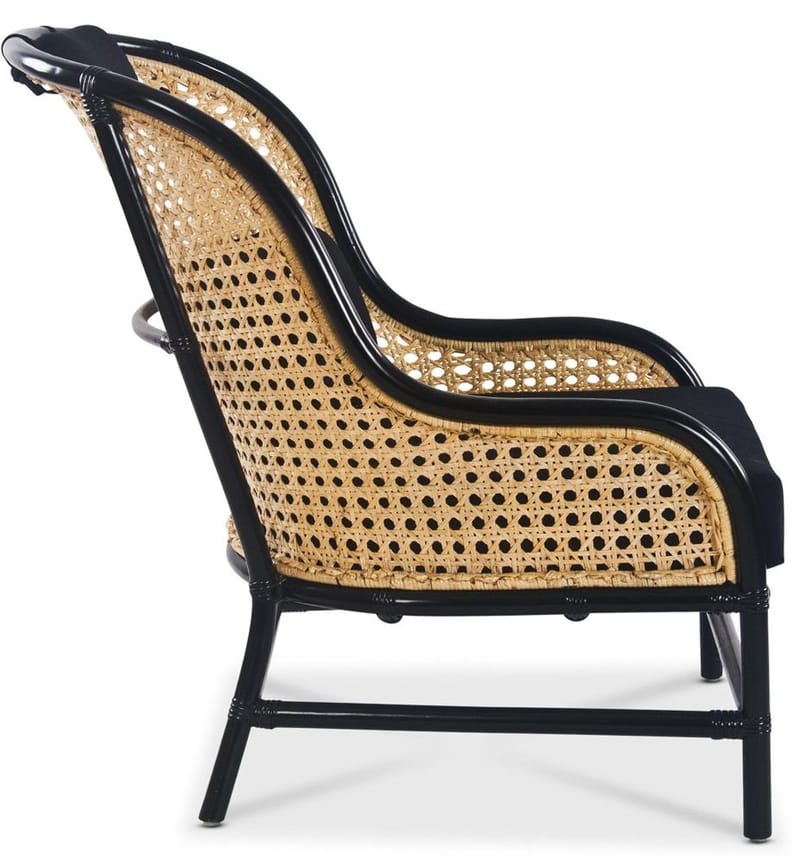 Anton svart fåtölj i rotting, undefined