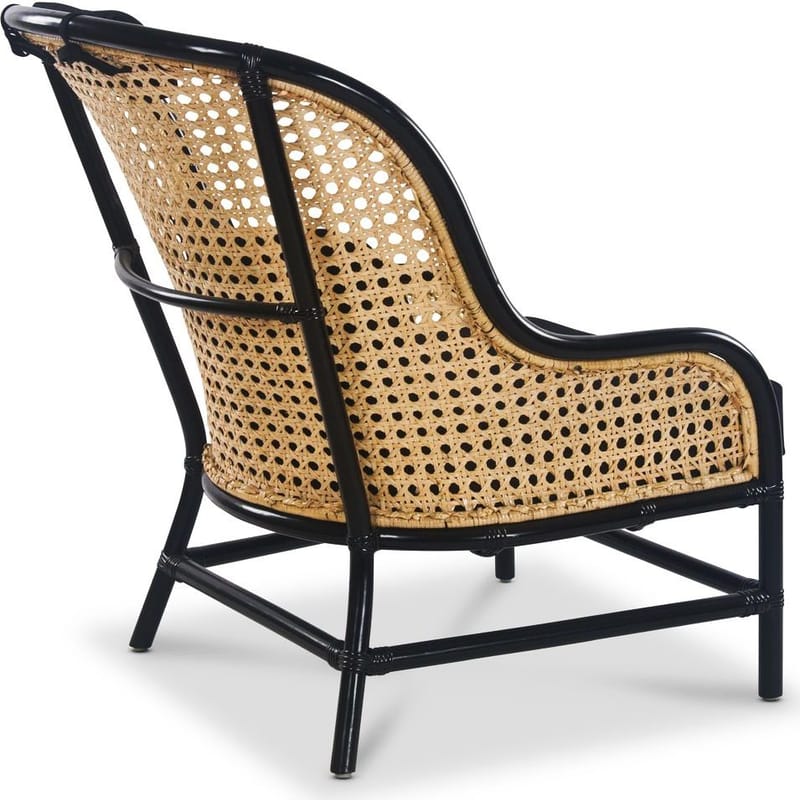 Anton svart fåtölj i rotting - Möbler - Stolar & fåtöljer - Fåtölj