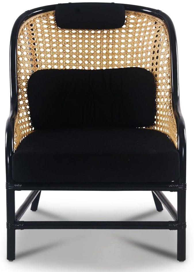 Anton svart fåtölj i rotting - Möbler - Stolar & fåtöljer - Fåtölj