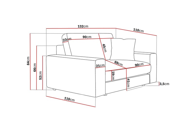 Arken Lyx Djup Fåtölj i Manchester - Brun - Möbler - Stolar & fåtöljer - Fåtölj