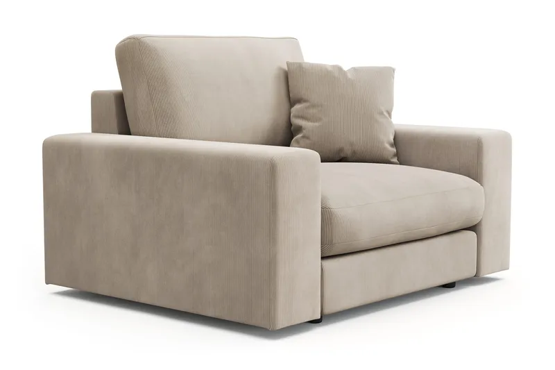 Arken Lyx Djup Fåtölj i Manchester - Greige - Möbler - Stolar & fåtöljer - Fåtölj