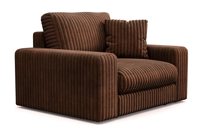 Arken Lyx Djup Fåtölj i Manchester - Mörkbrun - Möbler - Stolar & fåtöljer - Fåtölj