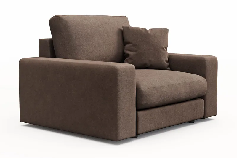 Arken Lyx Djup Fåtölj i Tyg - Brun - Möbler - Stolar & fåtöljer - Fåtölj