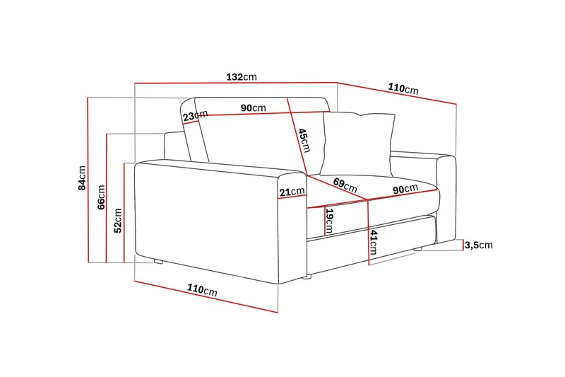 Arken Lyx Djup Fåtölj i Tyg - Ljusbeige - Möbler - Stolar & fåtöljer - Fåtölj