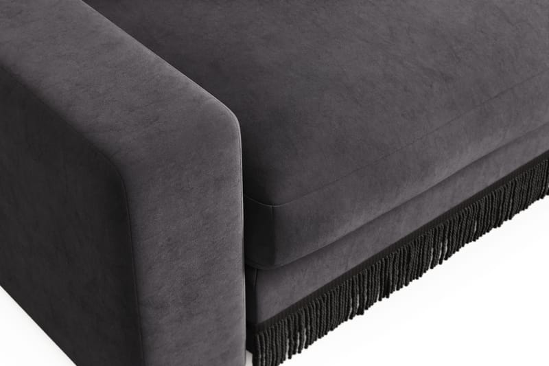 Arken Lyx Djup Sammetsfåtölj - Mörkgrå - Möbler - Stolar & fåtöljer - Fåtölj