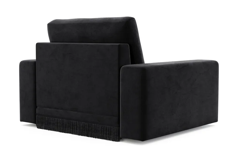Arken Lyx Djup Sammetsfåtölj - Svart - Möbler - Stolar & fåtöljer - Fåtölj