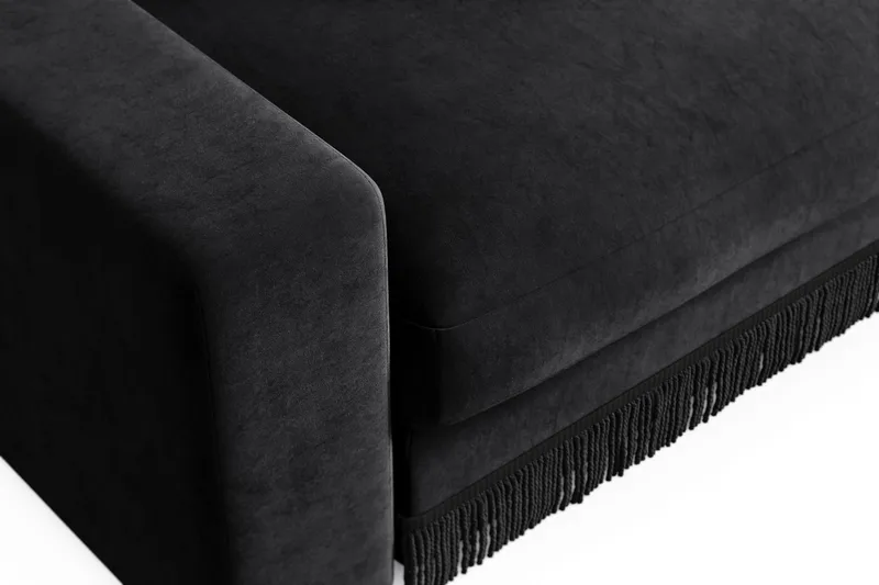 Arken Lyx Djup Sammetsfåtölj - Svart - Möbler - Stolar & fåtöljer - Fåtölj