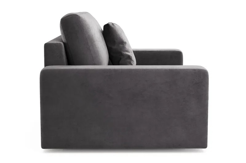 Arken Lyx Stor Djup Sammetsfåtölj - Mörkgrå - Möbler - Stolar & fåtöljer - Fåtölj