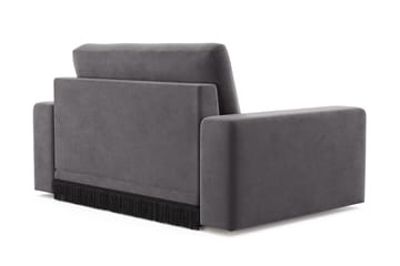 Arken Lyx Stor Djup Sammetsfåtölj - Mörkgrå - Möbler - Stolar & fåtöljer - Fåtölj