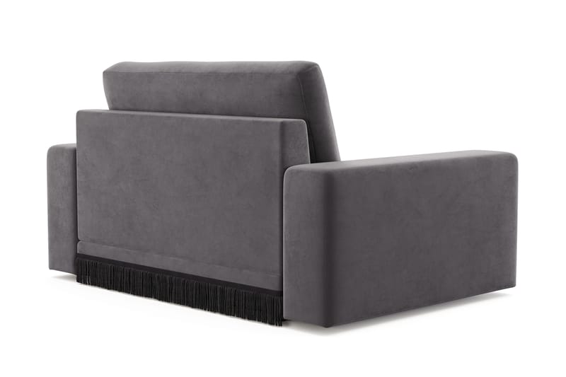 Arken Lyx Stor Djup Sammetsfåtölj - Mörkgrå - Möbler - Stolar & fåtöljer - Fåtölj