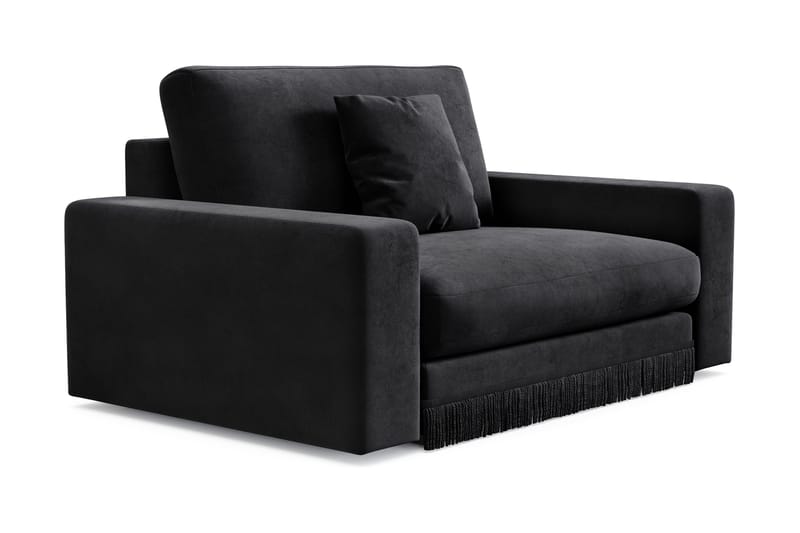 Arken Lyx Stor Djup Sammetsfåtölj - Svart - Möbler - Stolar & fåtöljer - Fåtölj