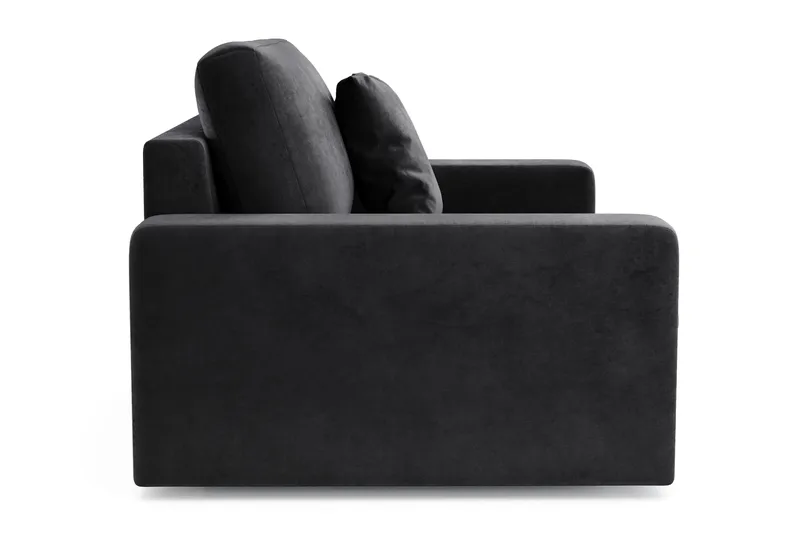Arken Lyx Stor Djup Sammetsfåtölj - Svart - Möbler - Stolar & fåtöljer - Fåtölj