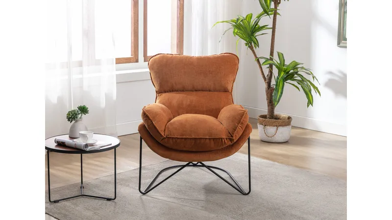 Artemis Fåtölj i tyg - Ockra - Möbler - Stolar & fåtöljer - Fåtölj