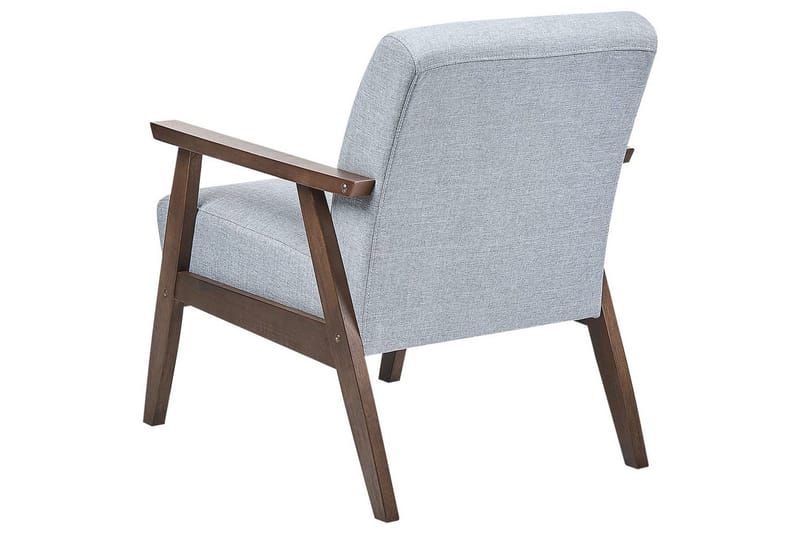 Asnes Retro Fåtölj med Armstöd i Tyg med Trästativ - Grå - Möbler - Stolar & fåtöljer - Fåtölj