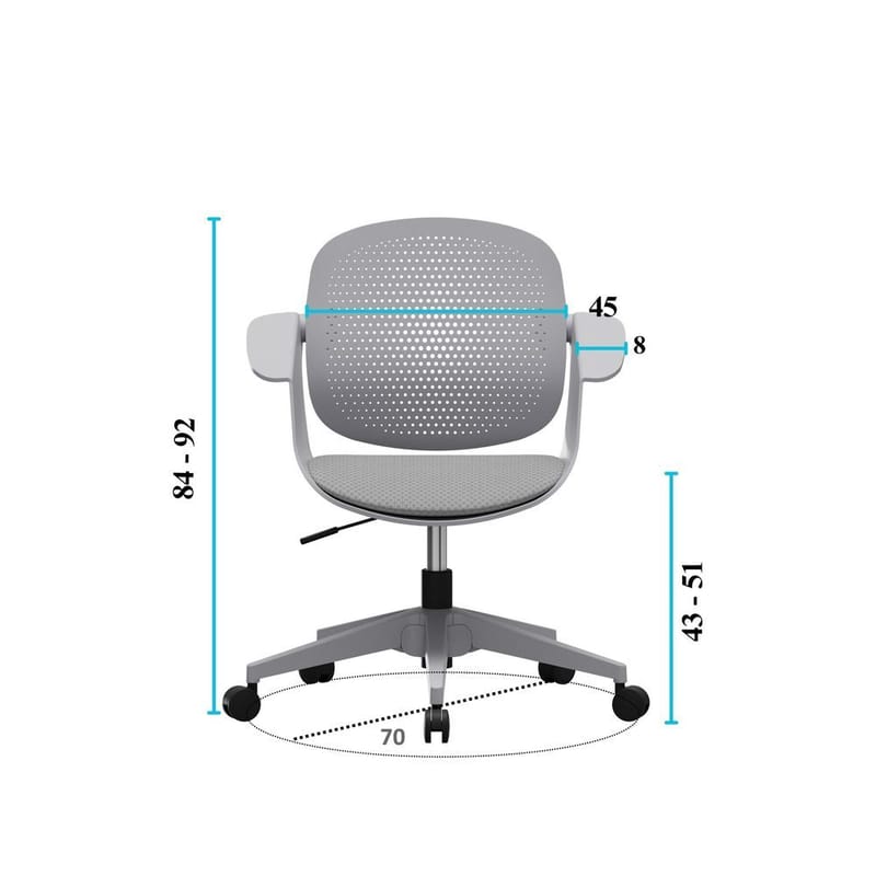 Astven Kontorsstol - Grå - Möbler - Stolar & fåtöljer - Kontorsstol & skrivbordsstol