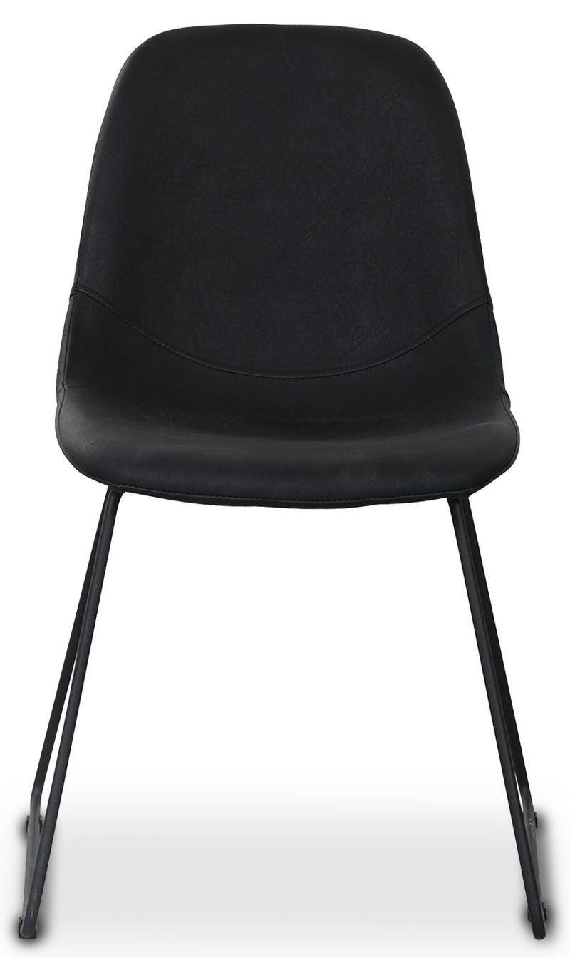 Atlantic sled stol i svart PU - Svart - Möbler - Stolar & fåtöljer - Matstol & köksstol